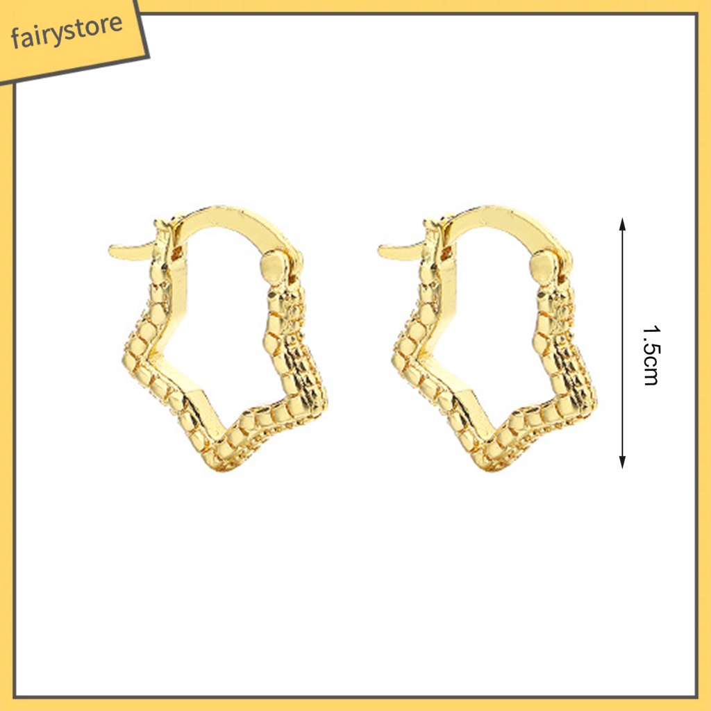 [FRO] 1 Đôi Bông Tai Thời Trang Sáng Bóng Hình Ngôi Sao Lấp Lánh Phong Cách Punk Mặc Hàng Ngày Cho Nam Và Nữ Dating