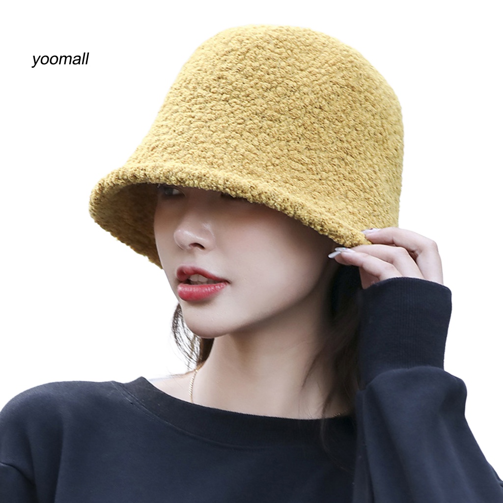 Mũ Tai Bèo Giả Cashmere Vành Ngắn Che Phủ Tai Thời Trang Thu Đông Cho Nữ