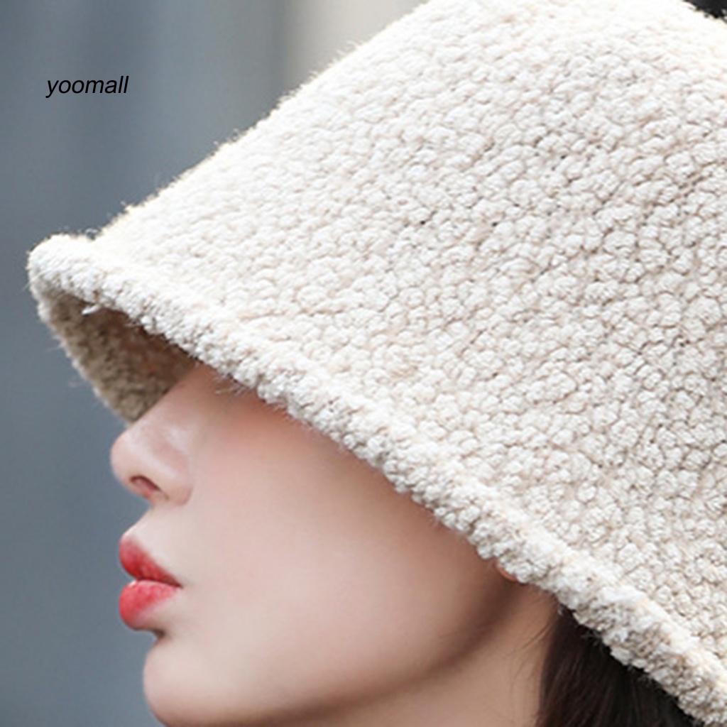 Mũ Tai Bèo Giả Cashmere Vành Ngắn Che Phủ Tai Thời Trang Thu Đông Cho Nữ