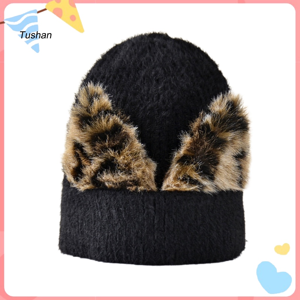 Mũ Beanie Mềm Mịn Trang Trí Hoạt Hình Xinh Xắn Cho Nữ
