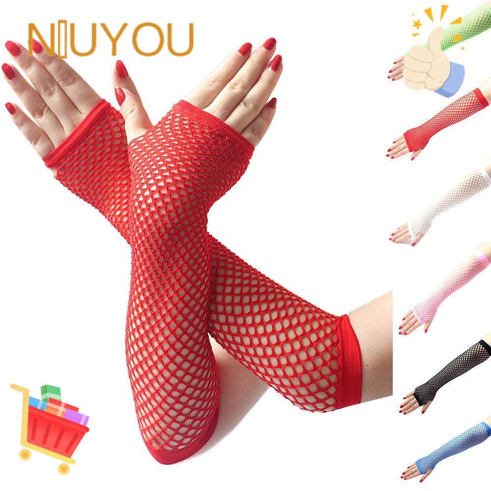 Găng Tay Lưới Hở Ngón Dùng Hóa Trang Cho Nữ
