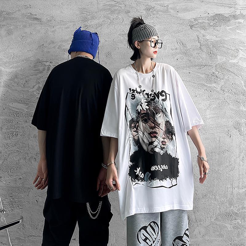 Áo Thun Tay Ngắn Dáng Rộng Cỡ Lớn 150kg Phong Cách Hip Hop Thời Trang Mùa Hè Cho Nữ