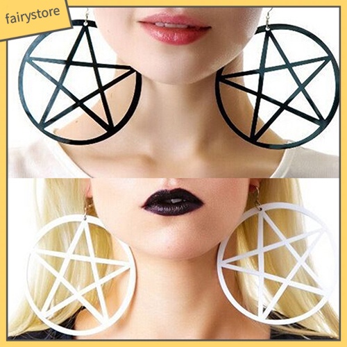 Bông Tai Hình Ngôi Sao Lớn Phong Cách Punk Vintage