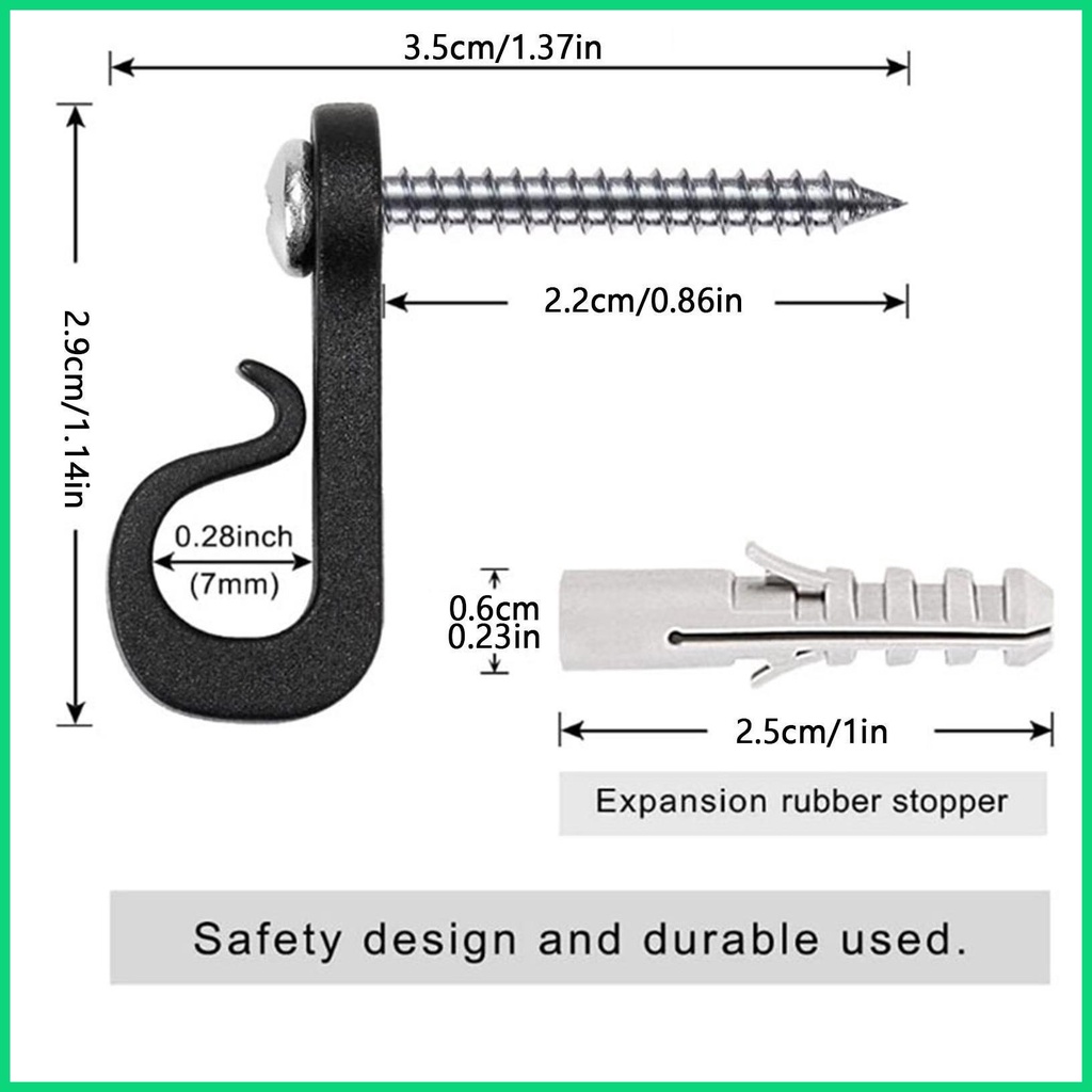 Set 20 Móc Vít Chữ Q Cố Định Đèn Sân Vườn Chuyên Dụng Cho jiwvn