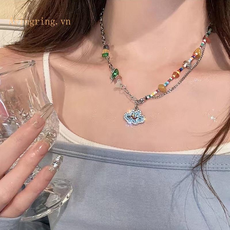 Vòng cổ Choker Phối Hạt Thời Trang Cho Nữ