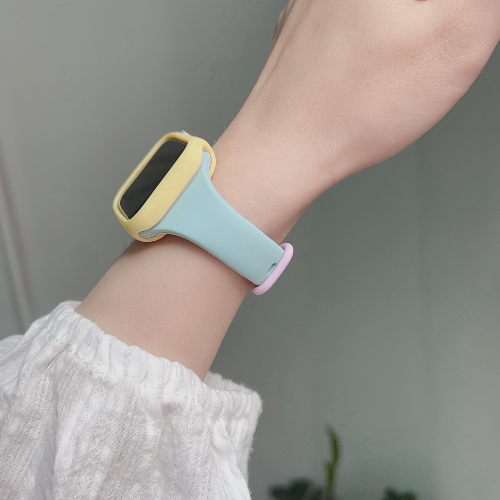 Set 3 Dây Cao Su Mềm Màu Kẹo Cho Đồng Hồ Apple Watch 41 / 45mm 49 Ultra SE 8 7 6 5 i-Watch 38 / 42mm 40mm 44mm 4 3 2 1