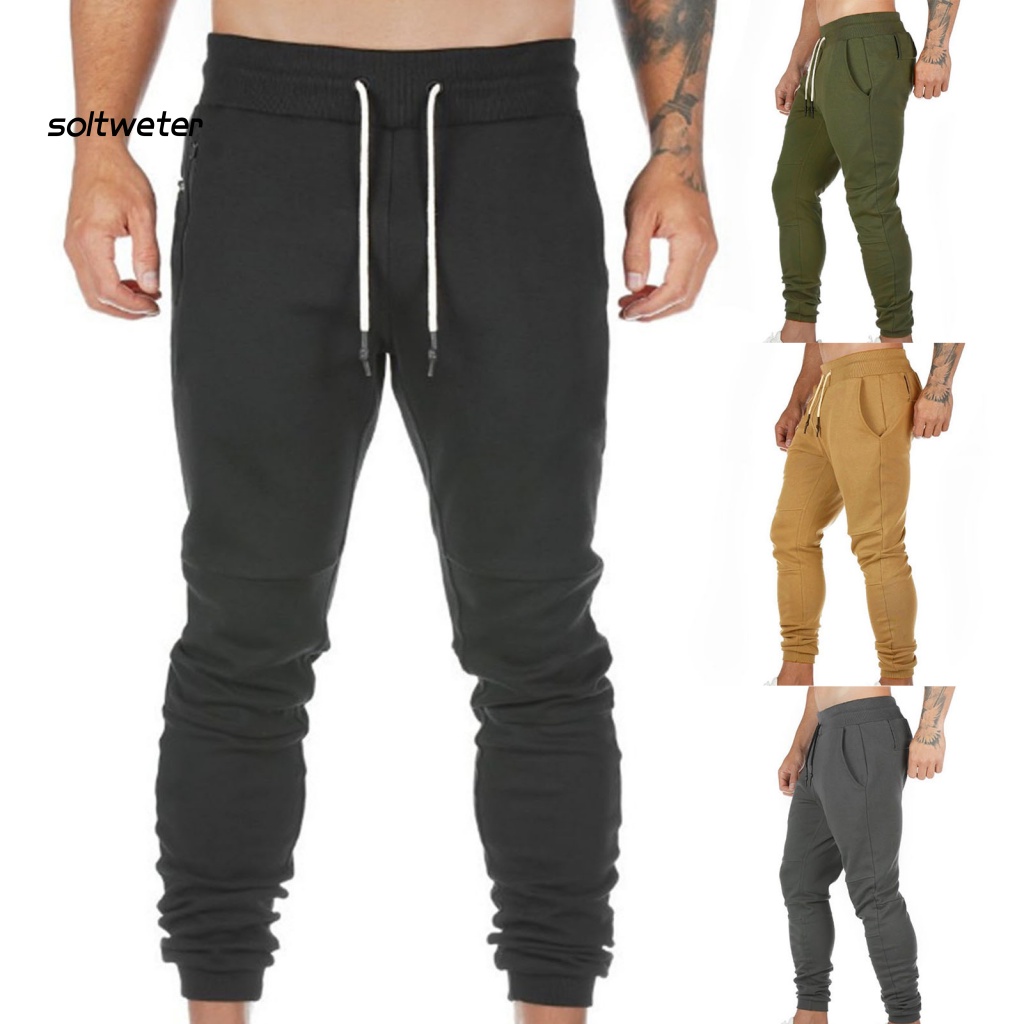 Quần Thể Thao Lưng Thun Rút Dây Màu Sắc Đơn Giản Cho Nam