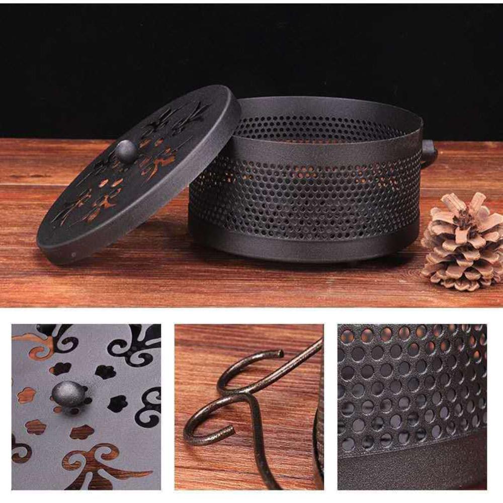 Hộp Đựng Nhang Muỗi Có Nắp Chống Muỗi Kiểu Retro