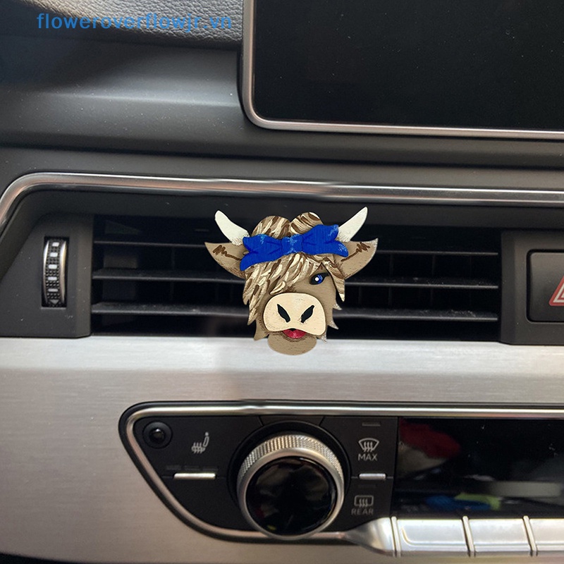 1 Kẹp Khuếch Tán Không Khí Trên Xe Hơi Hình Bò Sữa Dễ Thương