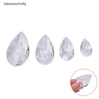 Lu đèn chùm pha lê trong suốt treo hạt pha lê hình giọt nước mặt dây chuyền olj