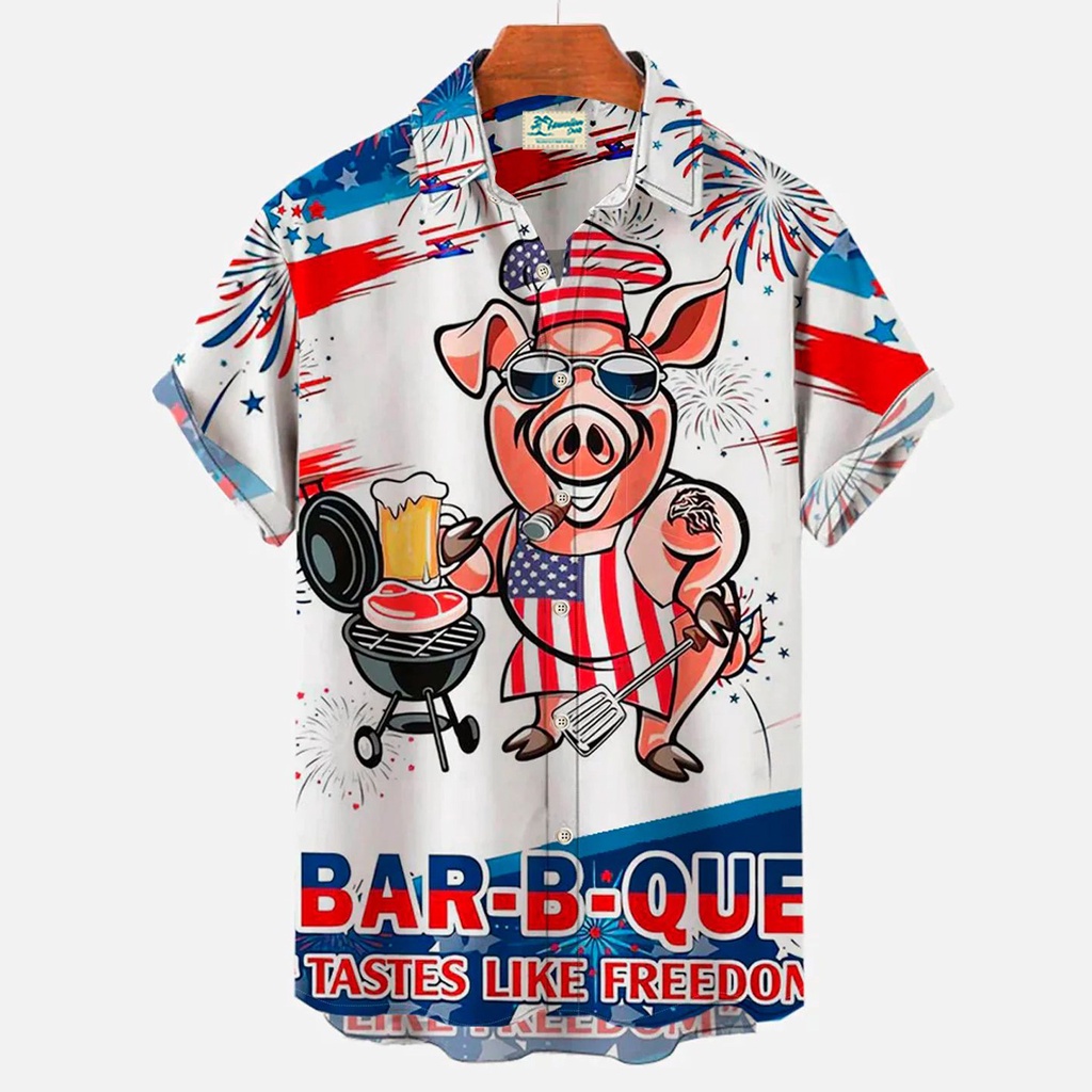 Áo Sơ Mi Ngắn Tay Họa Tiết 3d Thời Trang Mùa Hè Dành Cho Nam Và Nữ