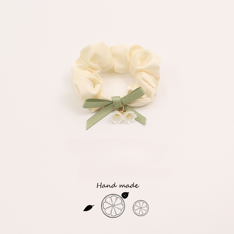 Dây Cột Tóc Satin Thắt Nơ Hình Hoa Lily Thời Trang Mùa Hè Hàng Mới 2023 Dành Cho Bạn Nữ