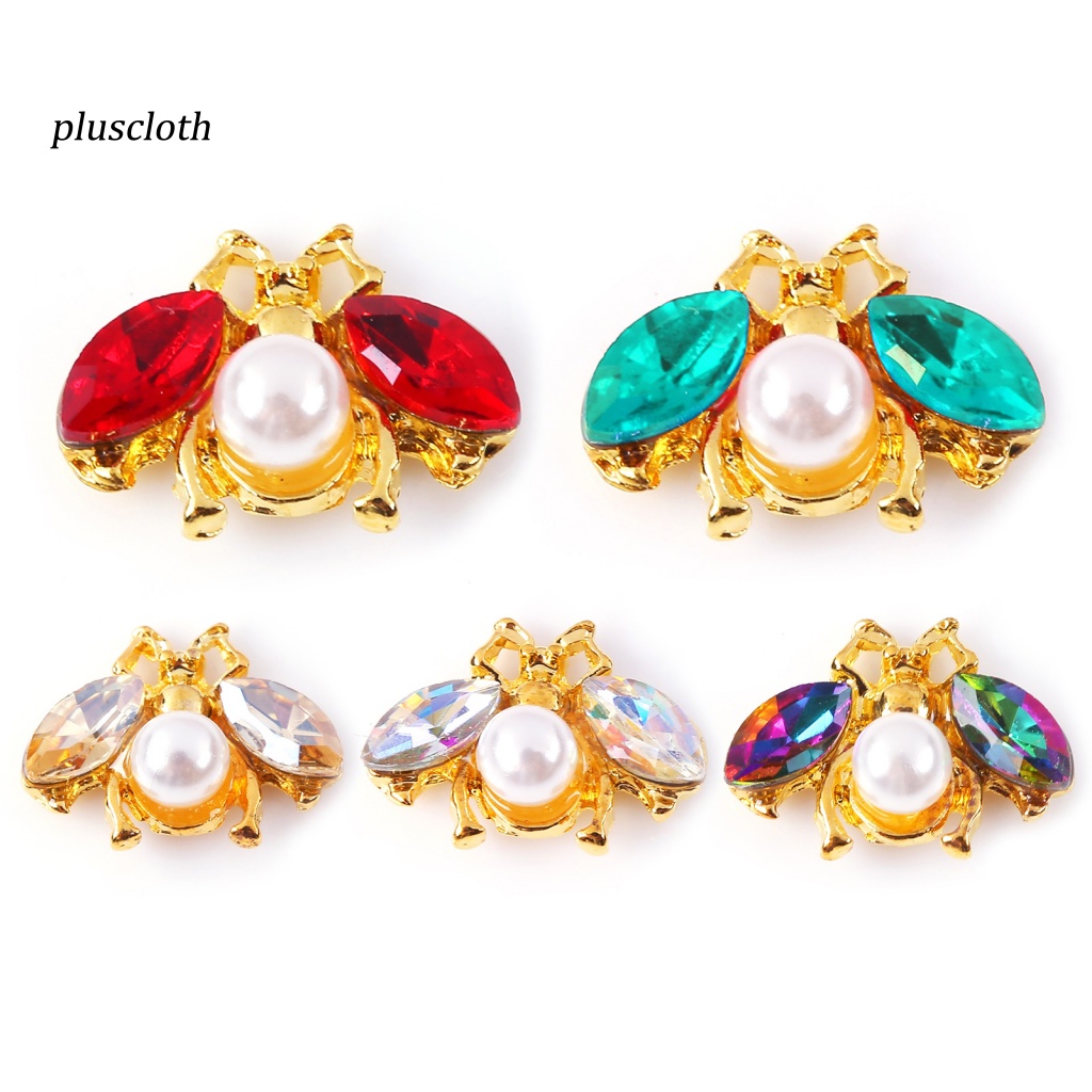 Set 10 Phụ Kiện Trang Trí Móng Tay 3D Hình Chú Ong Đính Đá Xinh Xắn