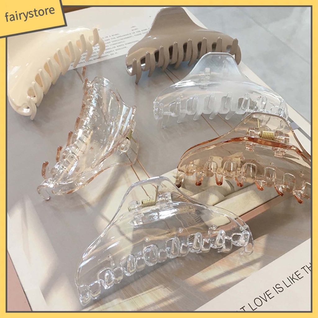 Kẹp Tóc Càng Cua Bằng PC Trong Suốt Co Giãn Chống Trượt