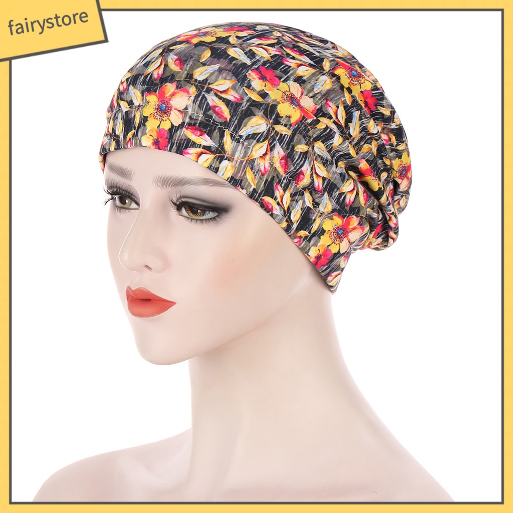 Mũ Trùm Đầu Turban In Họa Tiết Hoa Bướm Thời Trang Cho Nữ