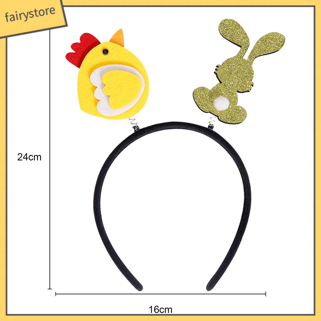 [FRO] Băng Đô Cài Tóc Co Giãn Thiết Kế Hoạt Hình Đáng Yêu Cho Lễ Hội Phục Sinh