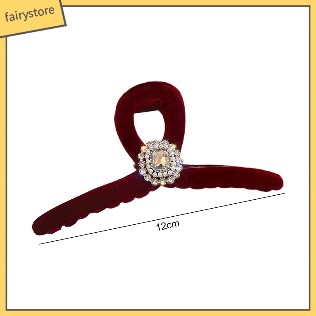 Kẹp Tóc Càng Cua Rỗng Đính Đá Phong Cách Retro Thanh Lịch