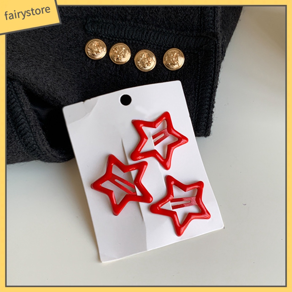 Set 2 / 3 Kẹp Tóc Hình Ngôi Sao / Trái Tim Phong Cách Trung Hoa Mừng Năm Mới Cho Bé Gái