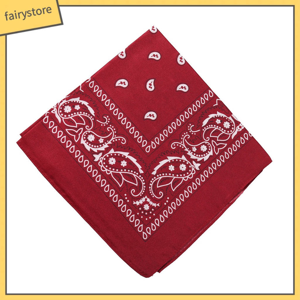 Khăn Trùm Đầu Bandana Hình Vuông In Họa Tiết Đa Năng Phong Cách Hip Hop Dùng Khi Đạp Xe