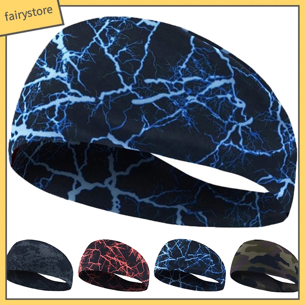 1 Băng Đô Chạy Bộ Thể Thao Co Giãn In Họa Tiết Graffiti Rằn Ri Unisex