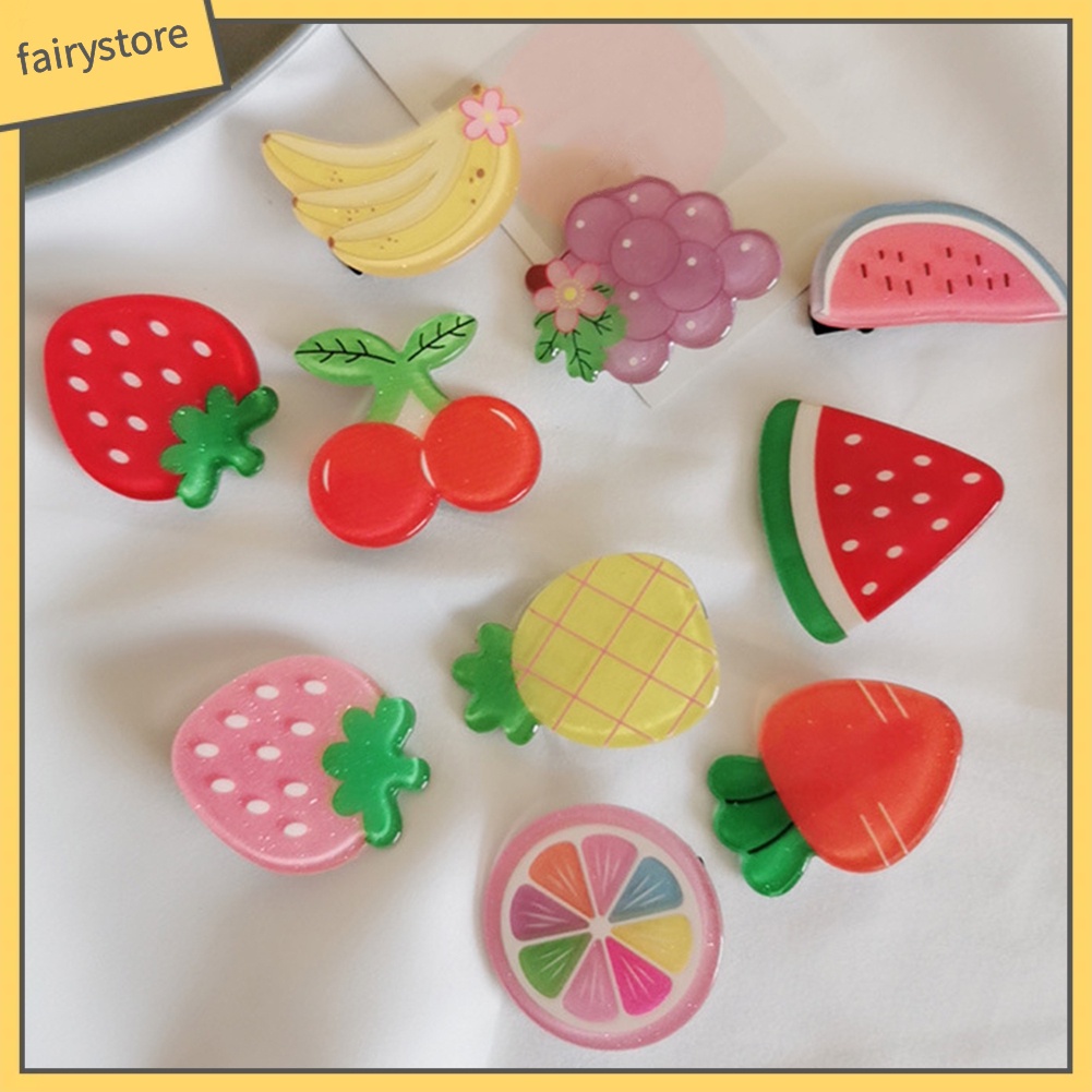 Set 2 Kẹp Tóc Hình Trái Cây Xinh Xắn Cho Nữ