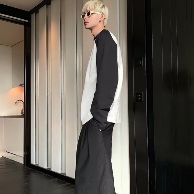 Áo Thun Ngắn Tay Phối Màu Sắc Tương Phản Thời Trang Cho Nữ