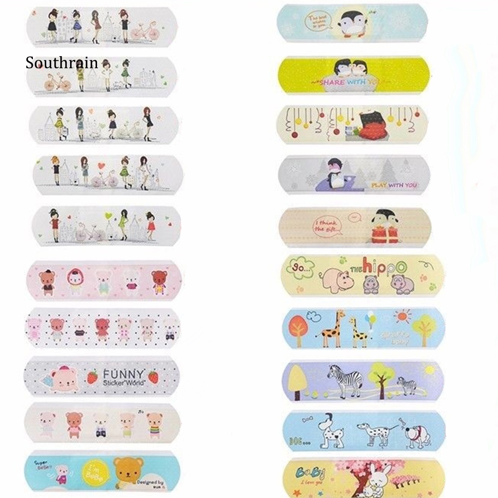 Set 10 / 20 / 50 Băng Gạc Cứu Thương Hình Thú Hoạt Hình Chống Nước