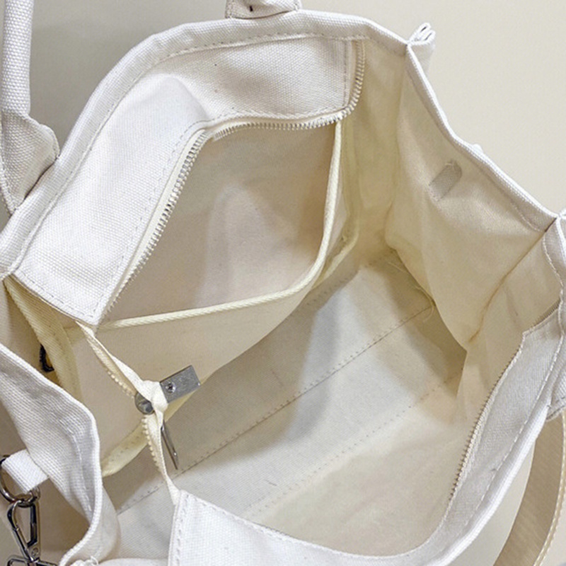 Túi Xách tote Bằng Vải Bạt Kích Thước Lớn In Chữ Thời Trang Cho Nữ