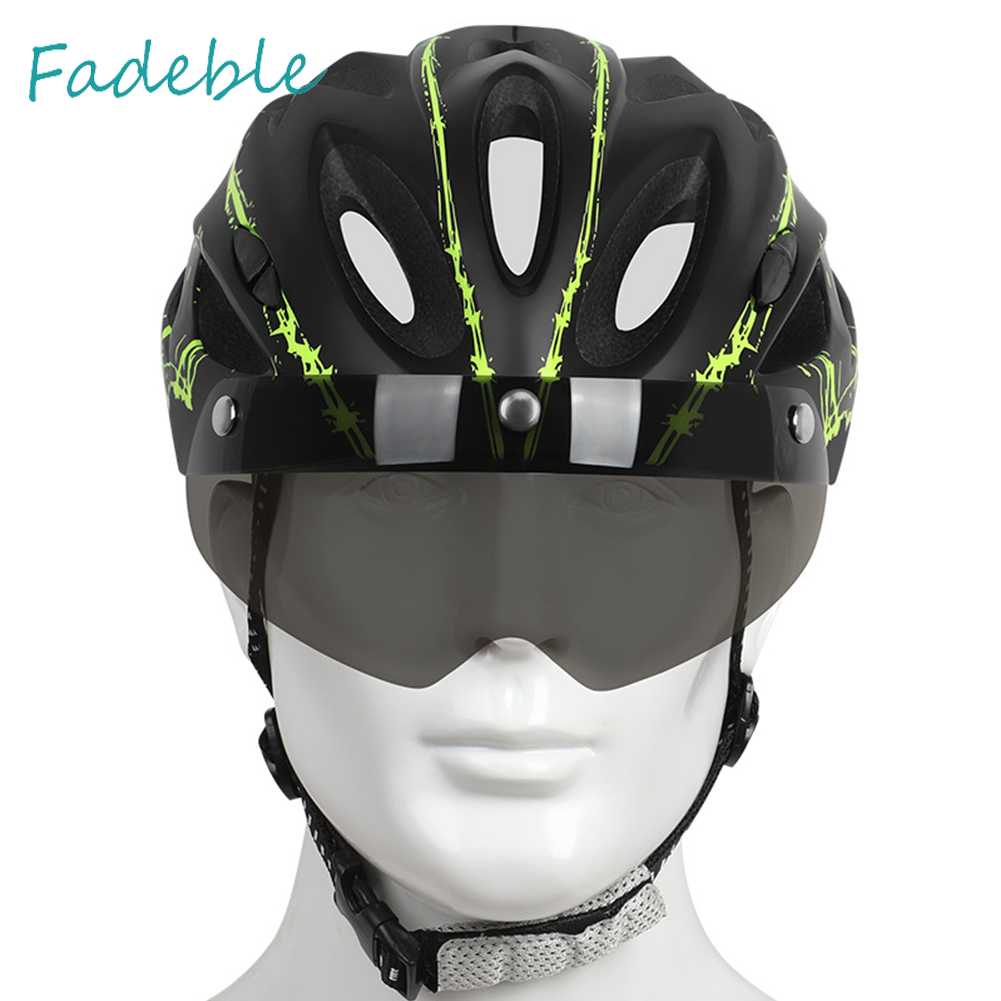 Mũ Bảo Hiểm Tích Hợp Kính Râm Thoáng Khí Cho Nam Và Nữ Đi Xe Đạp