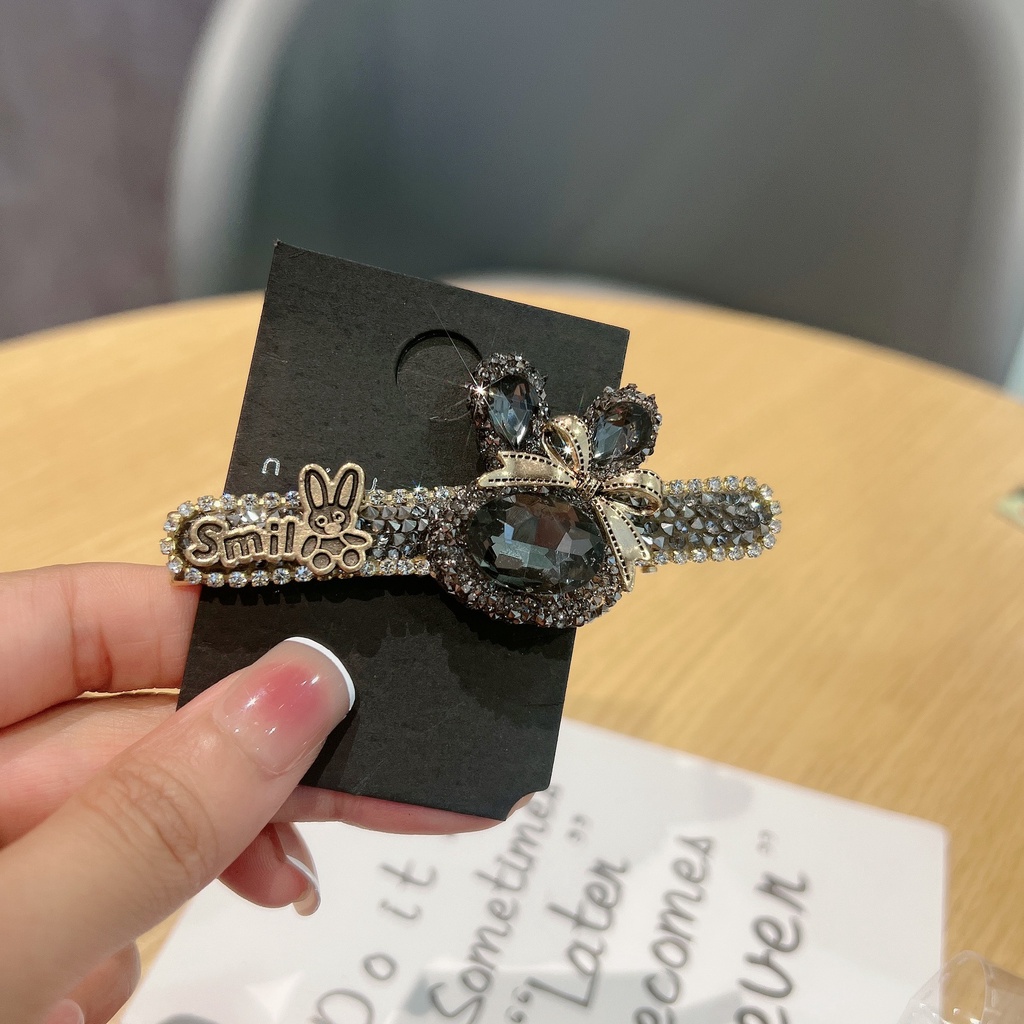 Kẹp Tóc Đính Kim Cương Giả Hình Thỏ Dễ Thương Cho Nữ