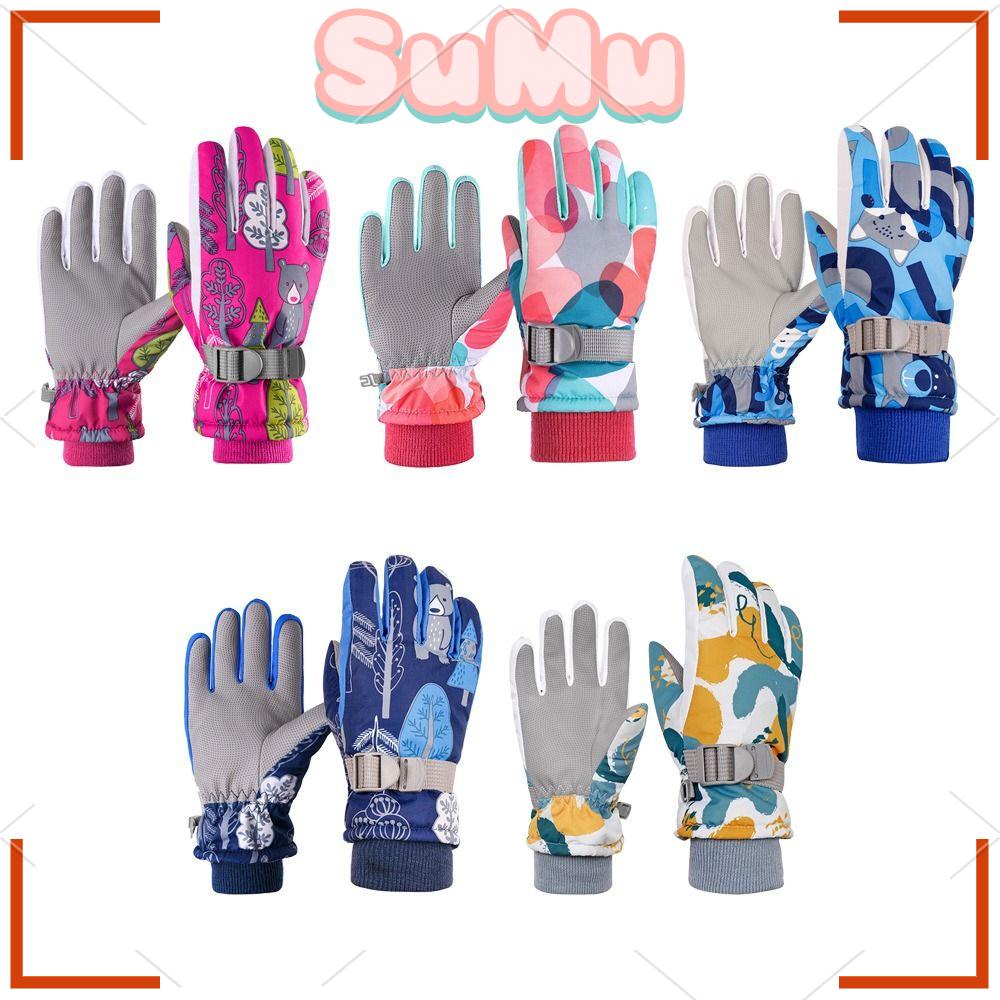 SUMU Găng Tay Trượt Tuyết Dày Dặn Ấm Áp Chống Trượt Bảo Vệ Toàn Diện Cho
