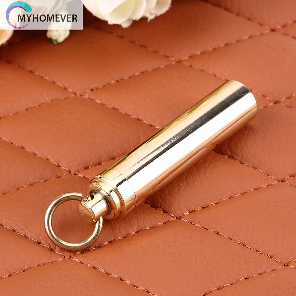 Móc Khóa Hình Chai Thuốc Mini Bằng Đồng Thau Chống Thấm Nước