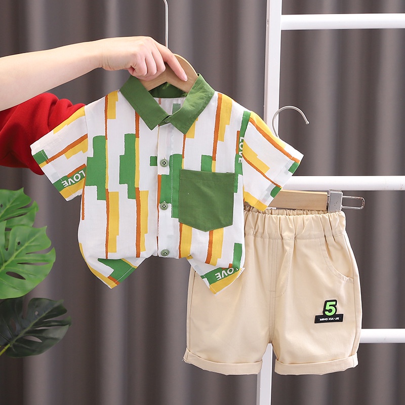 Bộ Áo Liền Quần In Hoạt Hình Phong Cách Hàn Quốc Dành Cho Bé Trai