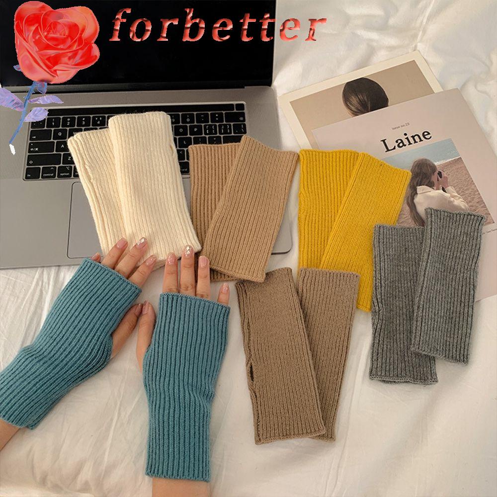 Găng Tay Hở Ngón Vải Len Mềm Thoáng Khí Thời Trang Thu Đông Cho Nam