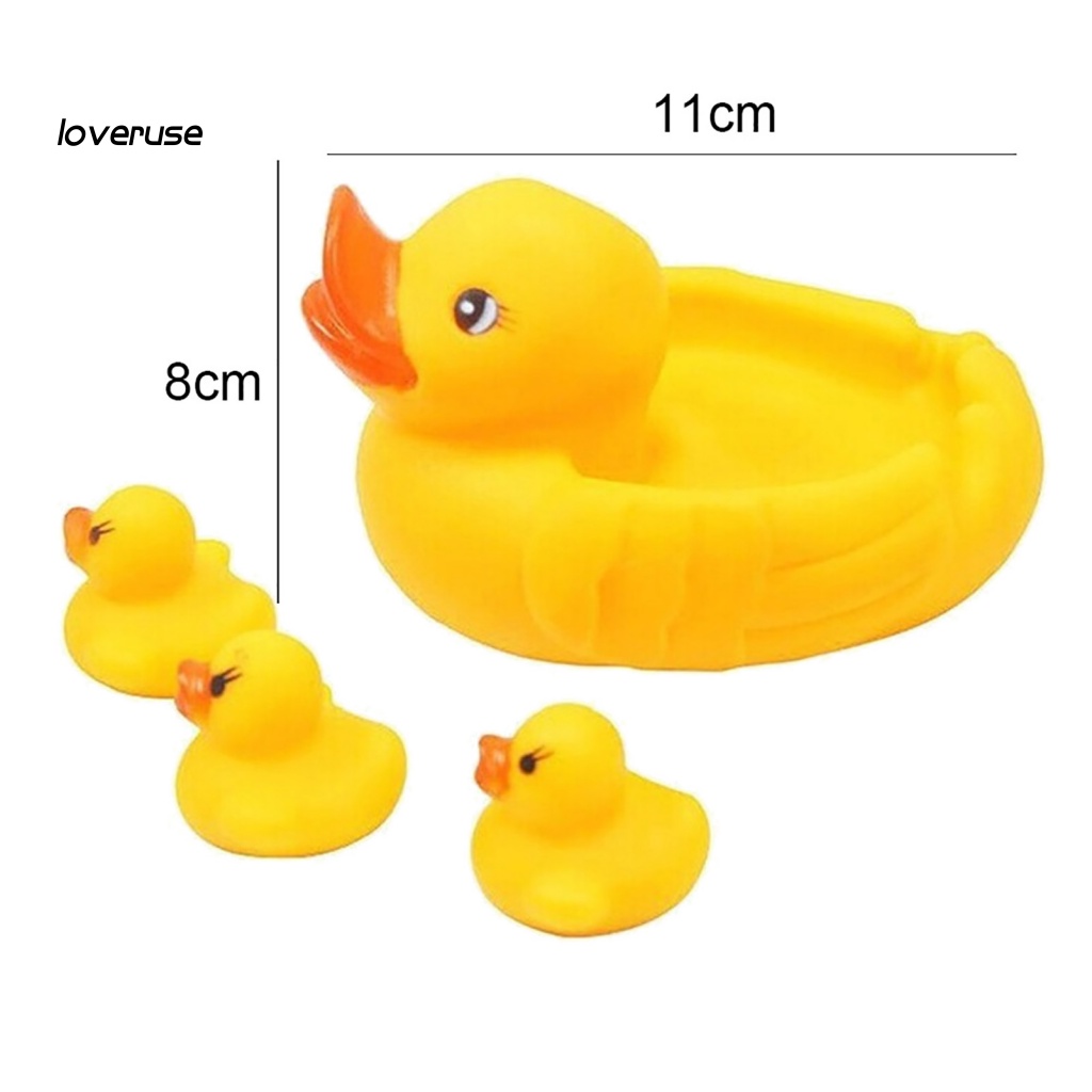 Bộ 4 Vịt Đồ Chơi Dùng Trang Trí Dễ Thương