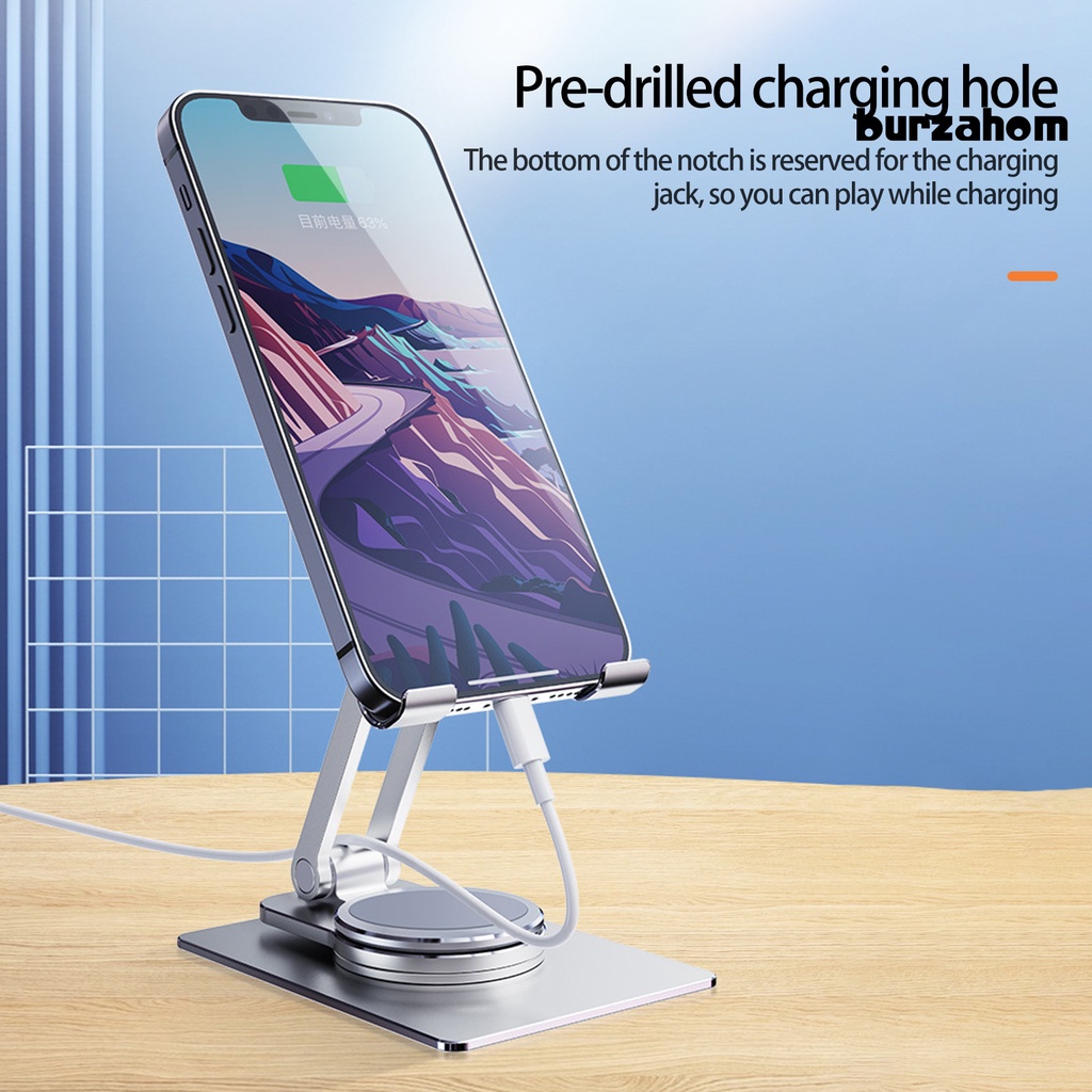 Giá Đỡ Điện Thoại / Máy Tính Bảng Để Bàn Bằng Hợp Kim Nhôm Xoay 360 Độ Tùy Chỉnh Tiện Dụng