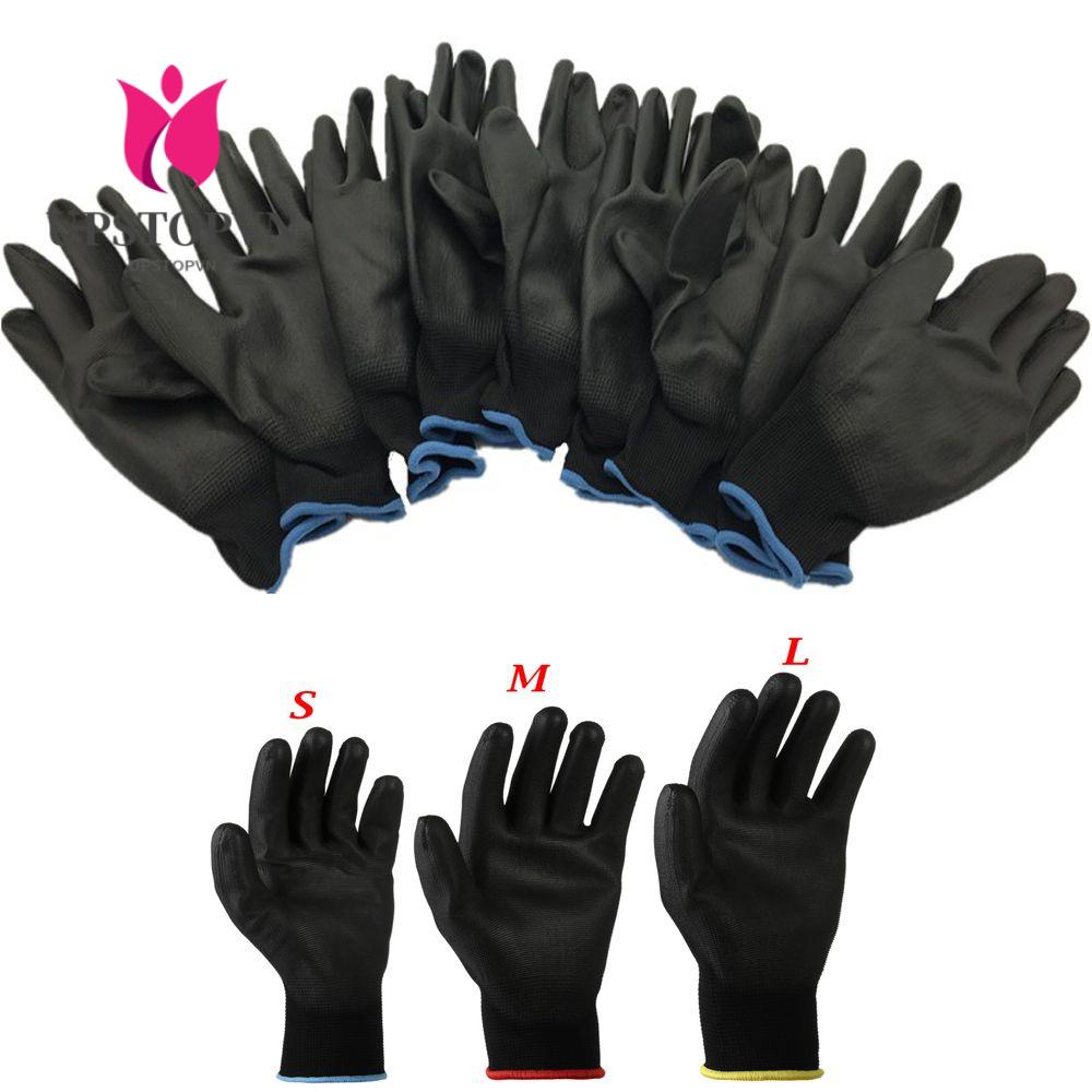 Set 1 / 6 Đôi Găng Tay Làm Việc Chống Trượt Chất Liệu Da PU Polyurethane