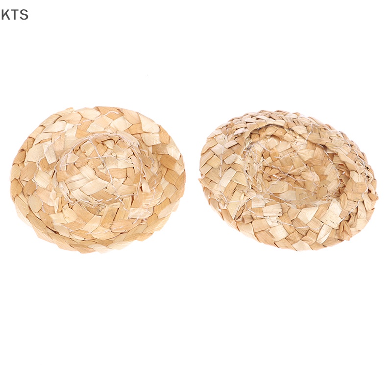 Bộ 2 Nón Rơm Mini 5.5cm Trang Trí Nhà Búp Bê