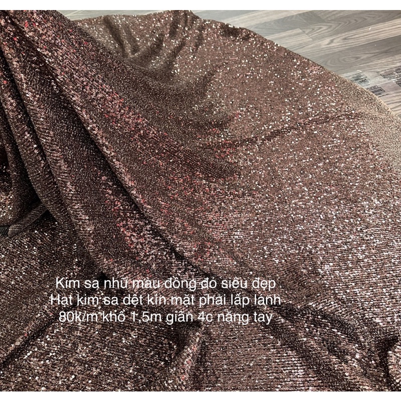 Vải Kim sa-Vải kim Tuyến Lấp Lánh-Lung Linh-May Váy áo,trang trí tiệc hội,Không bong-không Rặm ngứa