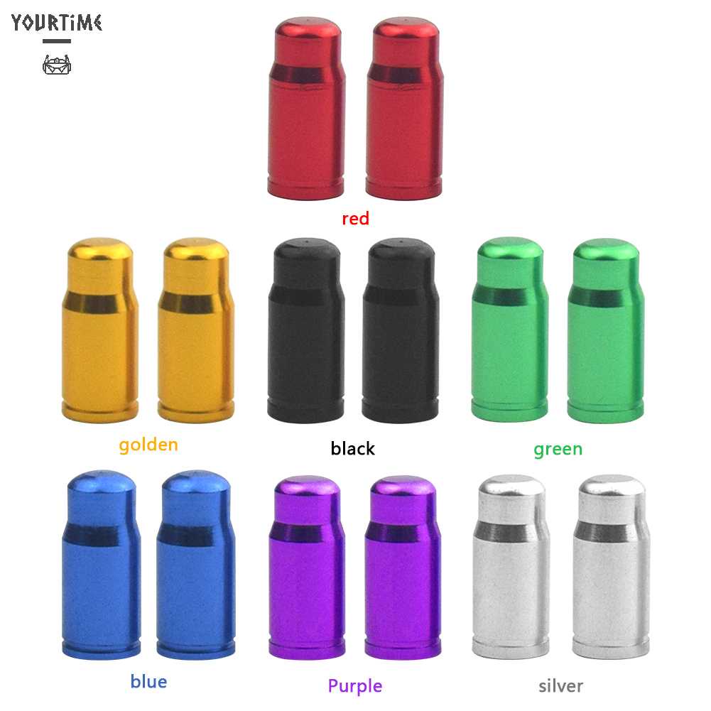 2 Nắp Van Xe Đạp Bằng Hợp Kim Nhôm