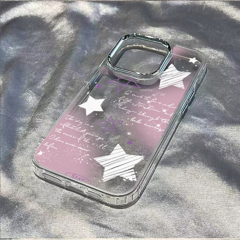 ✅Ốp Điện Thoại Dẻo Màu Gradient Họa Tiết Ngôi Sao Đơn Giản Chống Sốc Cho Iphone12 max plus 71113 14pro8 / AJMV
