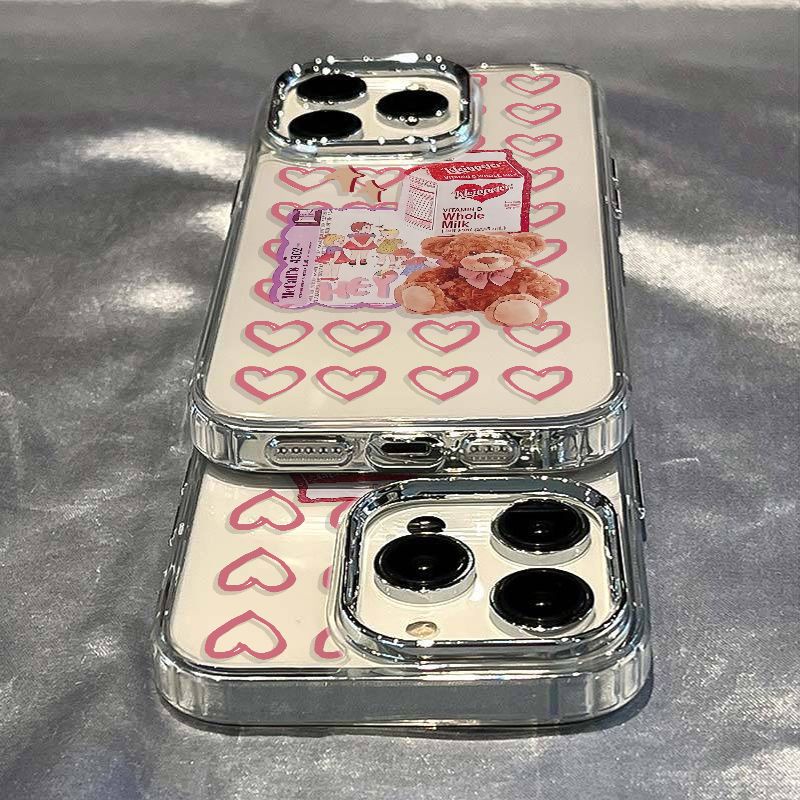 ✅Ốp Điện Thoại Mềm Chống Sốc Hình Gấu Cho iPhone1211max7 / Apple 14pro 13 Love plus 8