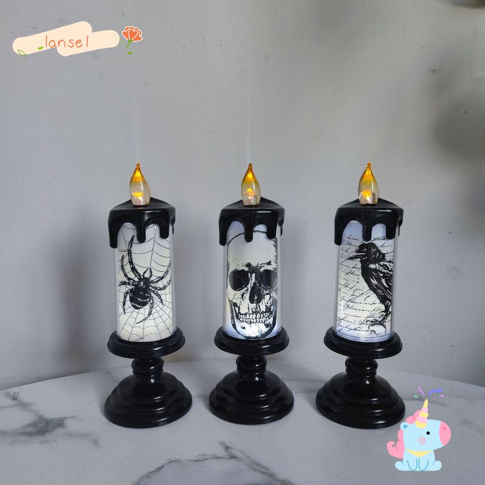 Set 3 Giá Đỡ Nến Có Đèn LED Độc Đáo Trang Trí Tiệc Halloween