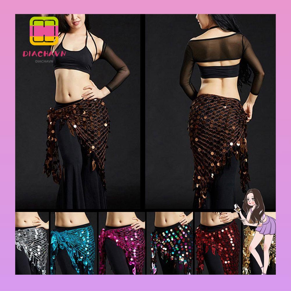 Thắt Lưng Tua Rua Đính Kim Sa Lấp Lánh Dùng Múa Bụng Cho Nữ