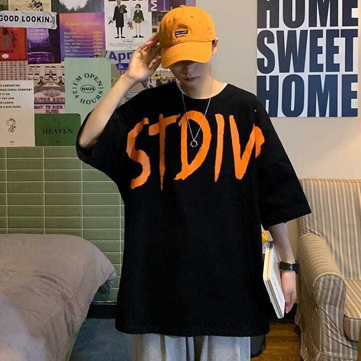 Áo Thun Ngắn Tay Dáng Rộng Thời Trang Mùa Hè Phong Cách Hiphop Dành Cho Nam Sinh