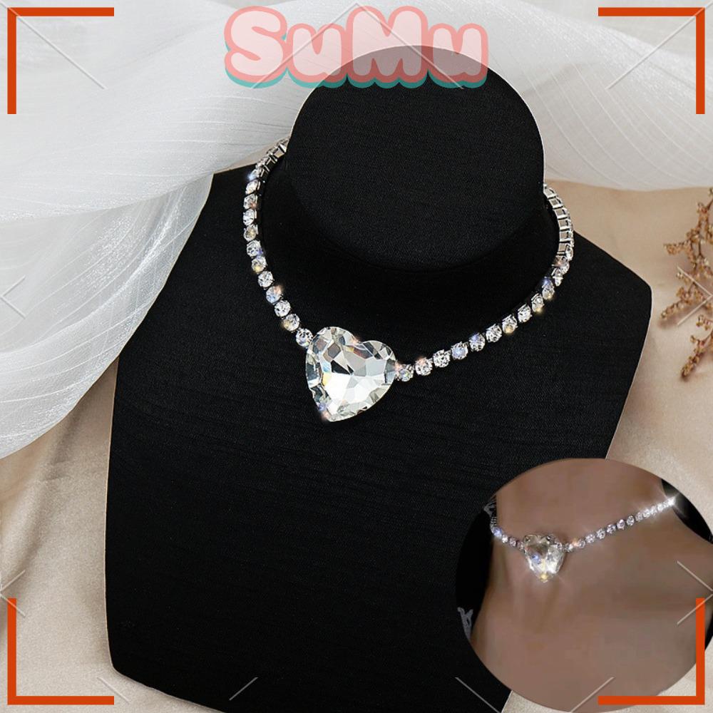 Vòng Cổ Choker Đính Đá Lấp Lánh Đơn Giản|Trang Sức Vòng Đeo Tay Thời Trang