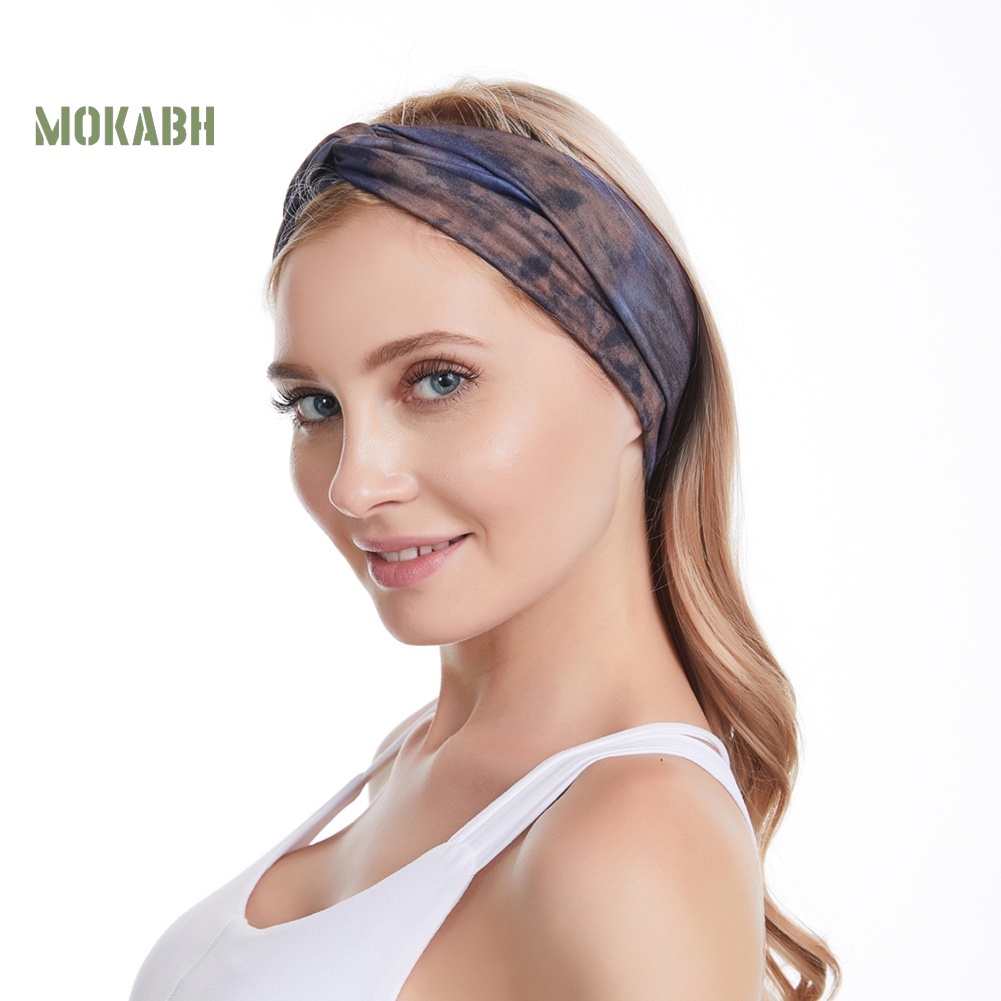 Băng Đô Họa Tiết Hoa Màu Nhuộm Phong Cách Boho Thời Trang Cho Nữ