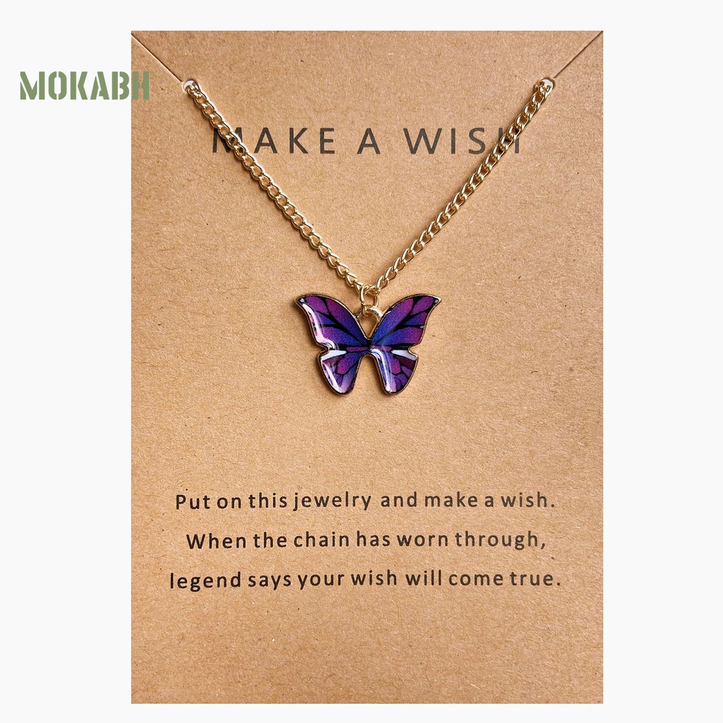 [Mok Abh] Vòng cổ Hợp Kim Mặt Hình Con Bướm