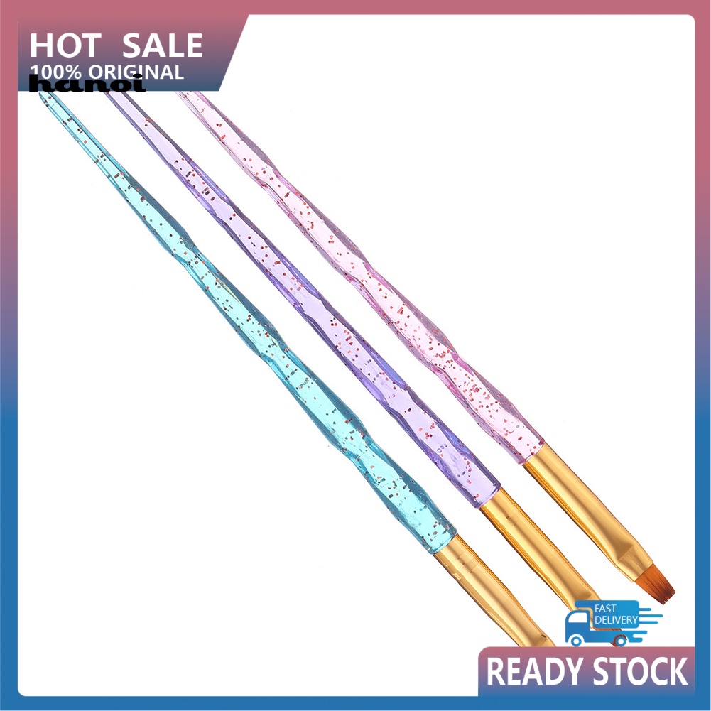 Set 3 Cọ Vẽ Trang Trí Móng Tay Nghệ Thuật Chuyên Dụng