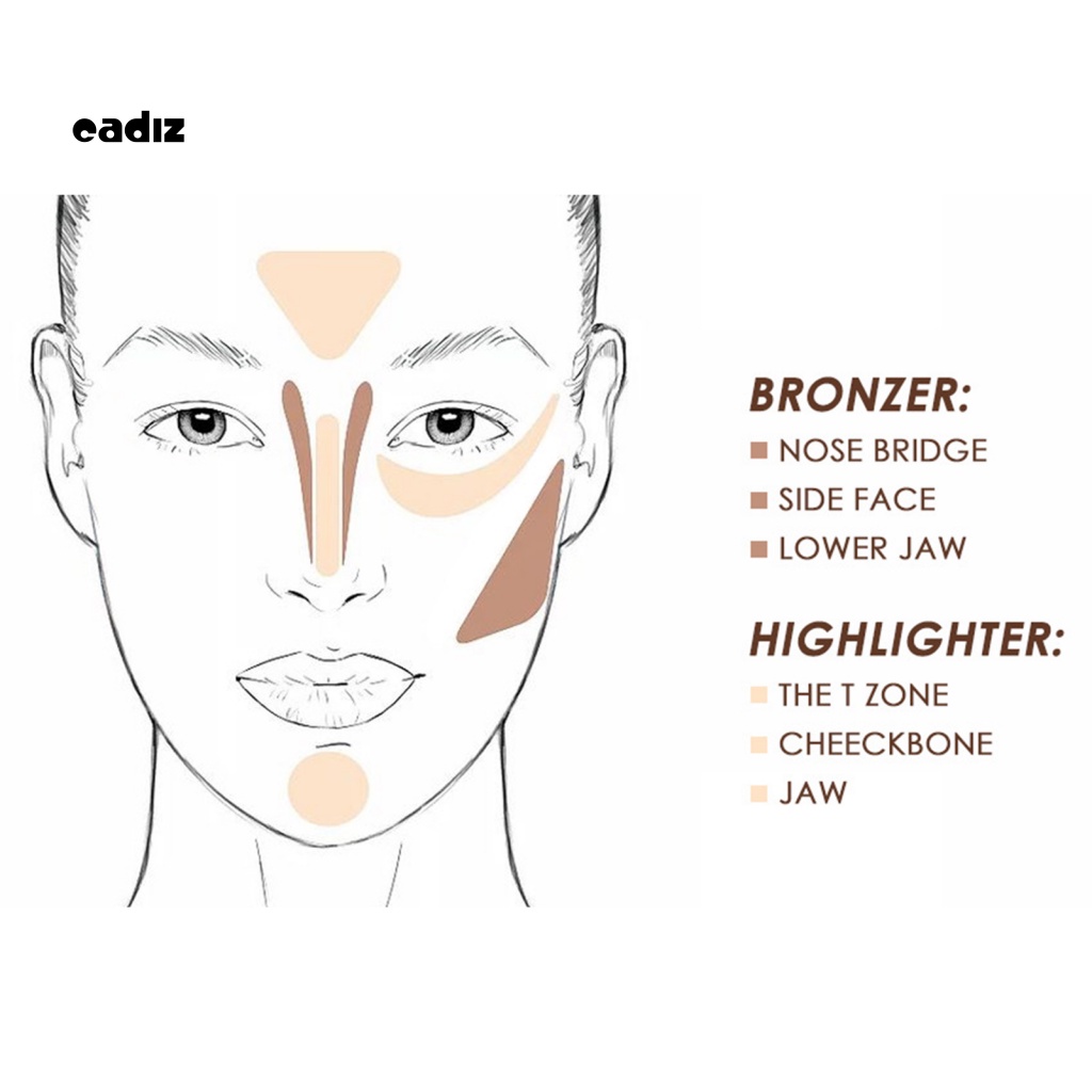 Bảng Phấn Bắt Sáng CADI Lâu Trôi Kết Cấu Mịn Màng Dành Cho Trang Điểm Mặt Tại Nhà